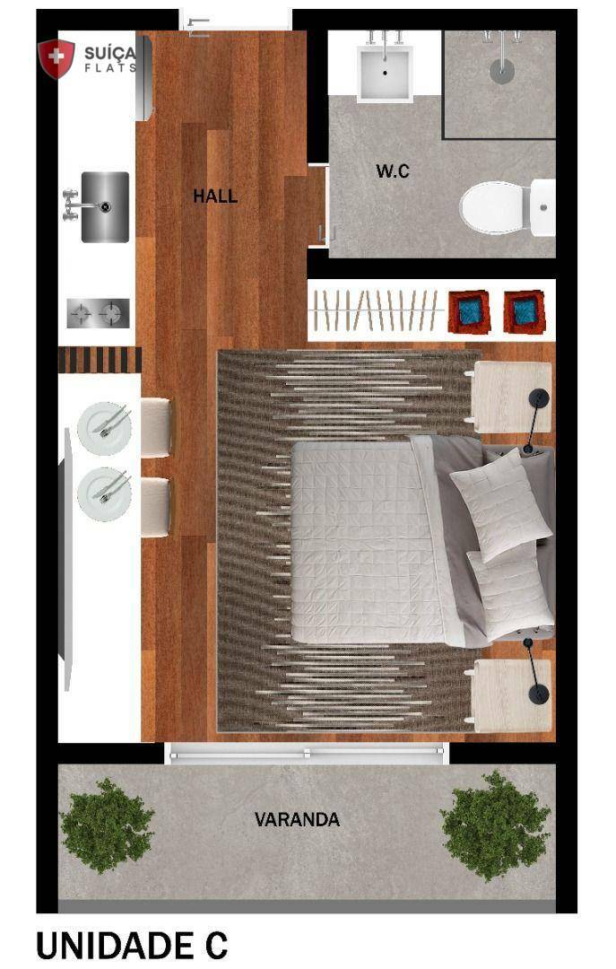 Apartamento à venda com 1 quarto, 38m² - Foto 5