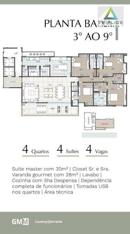 Apartamento à venda com 4 quartos, 255m² - Foto 6