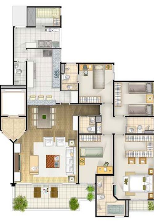 Apartamento à venda com 4 quartos, 336m² - Foto 2