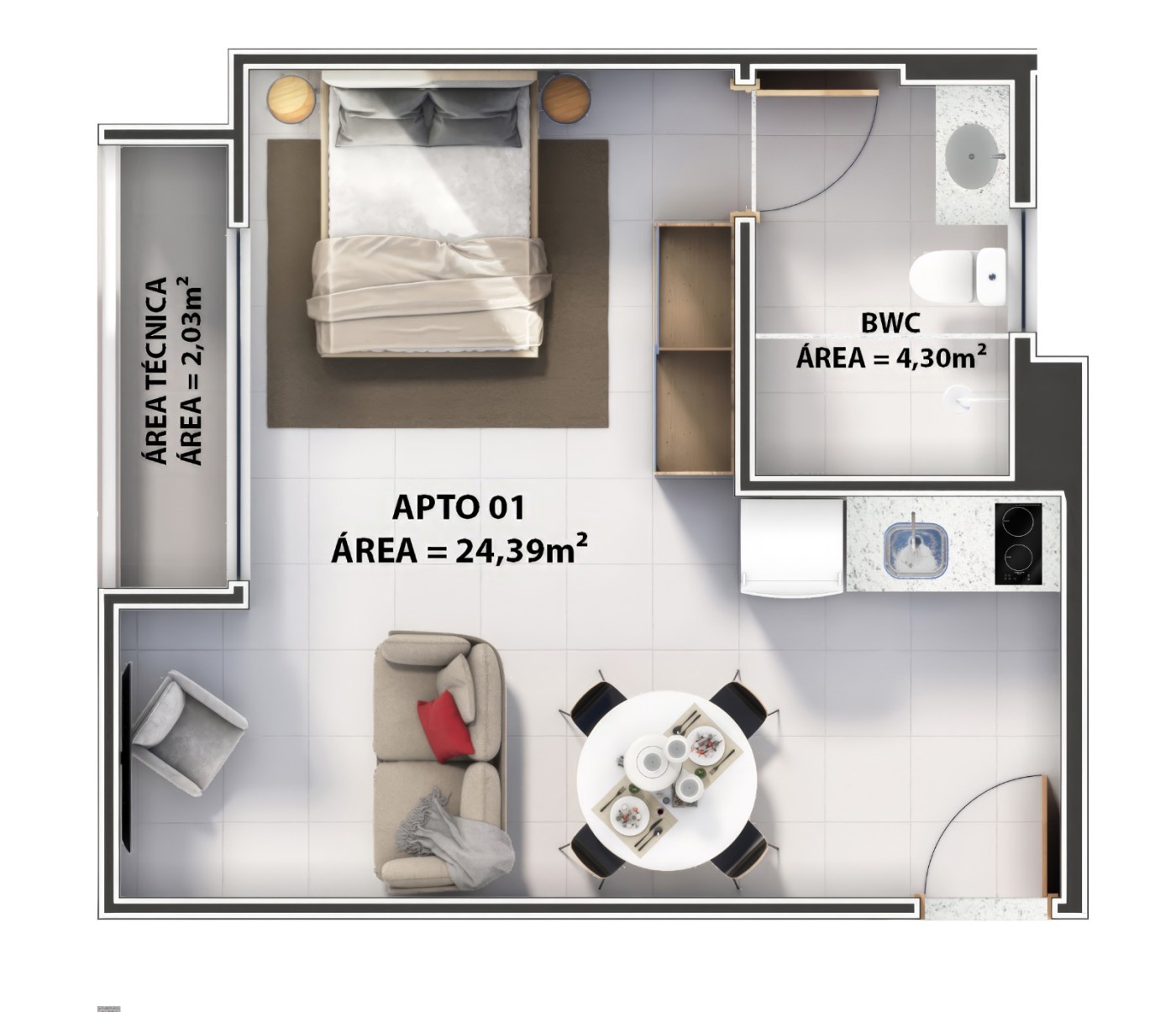 Flat/Apart Hotel à venda, 35m² - Foto 23