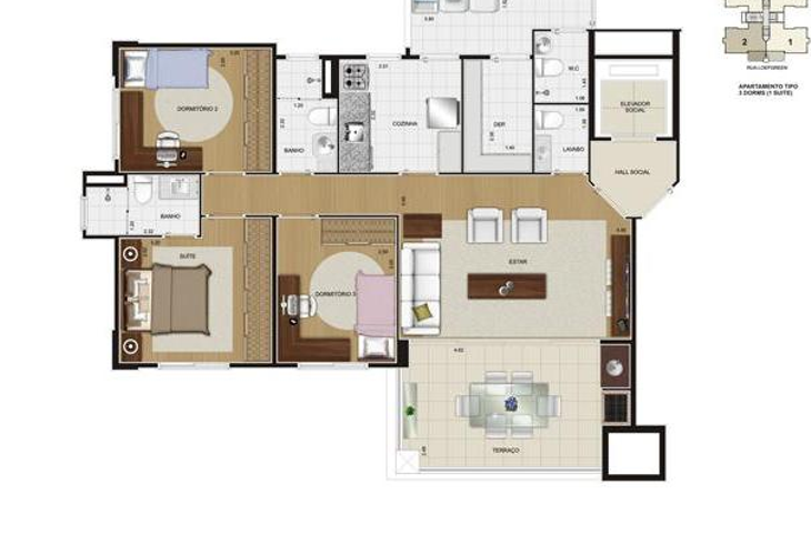 Apartamento à venda com 3 quartos, 91m² - Foto 4