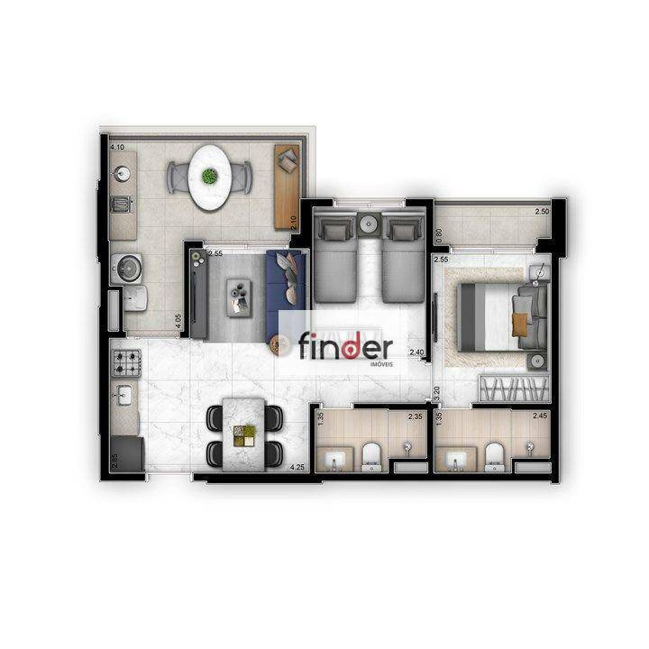 Apartamento à venda com 3 quartos, 77m² - Foto 38