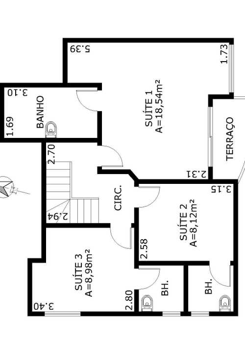 Apartamento à venda com 3 quartos, 182m² - Foto 2