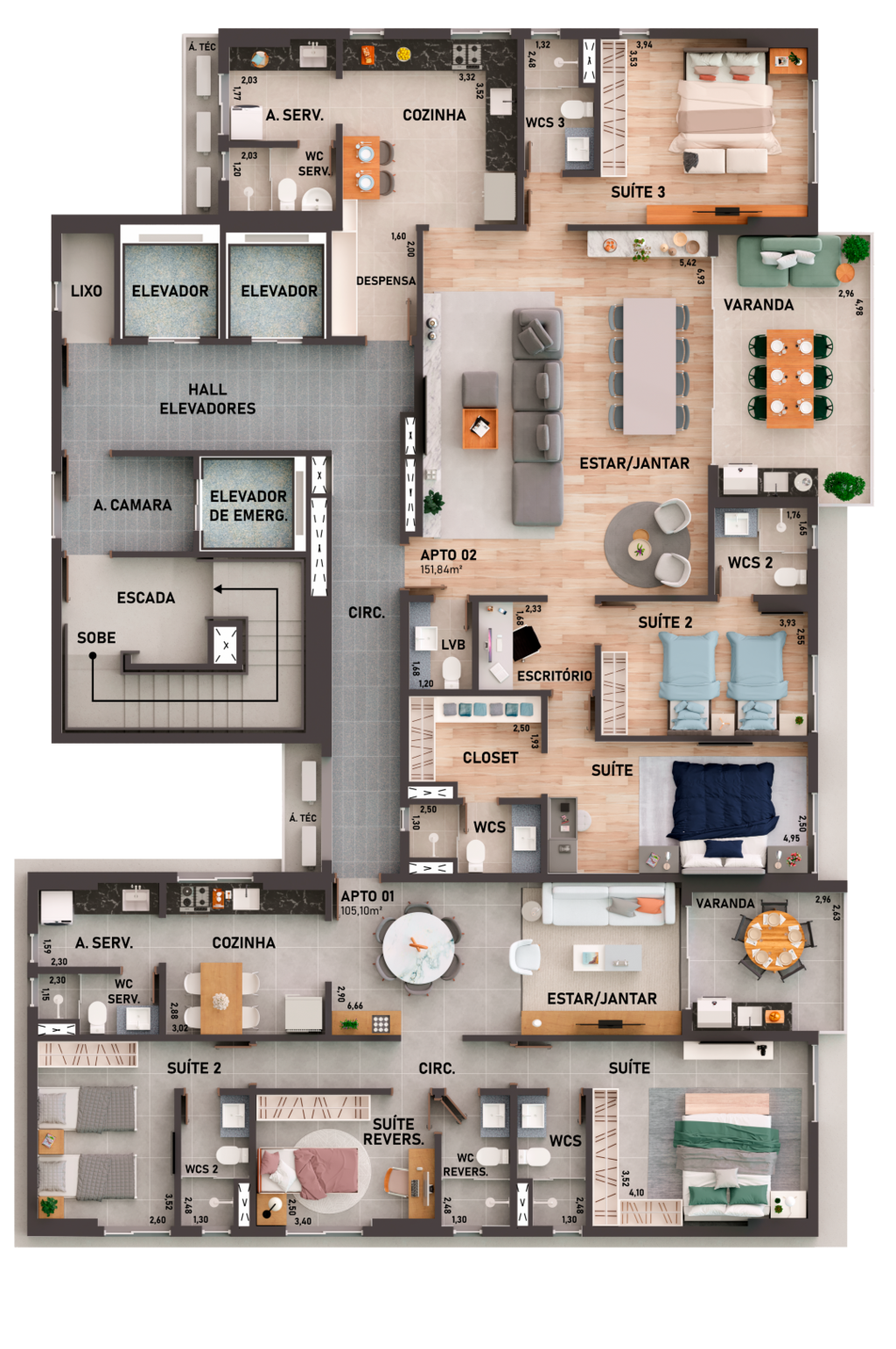 Apartamento à venda com 3 quartos, 8264m² - Foto 29