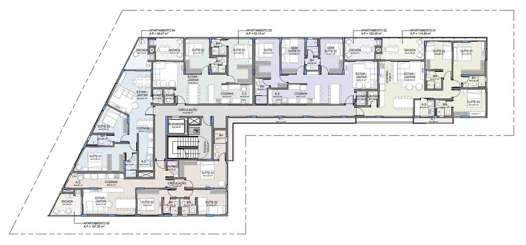 Apartamento à venda com 3 quartos, 107m² - Foto 3