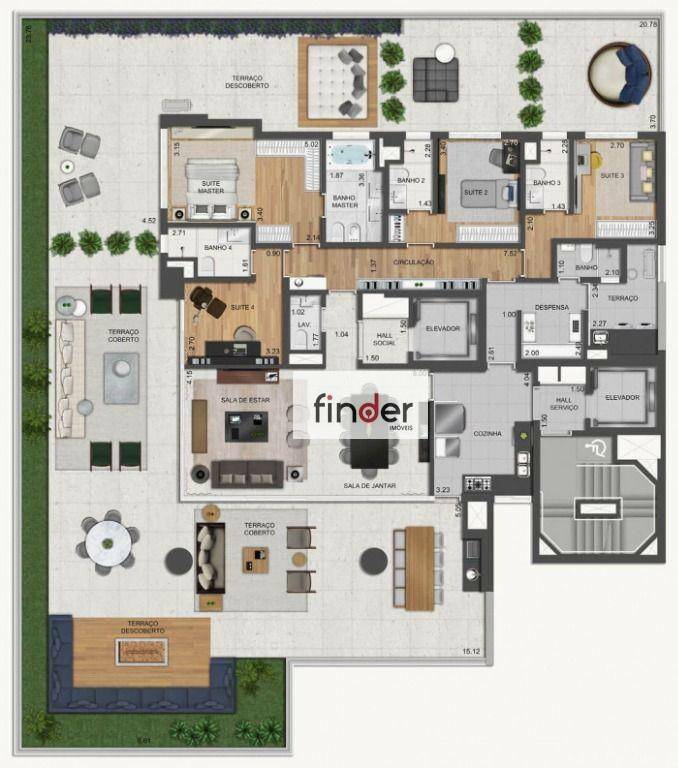 Cobertura à venda com 4 quartos, 388m² - Foto 50