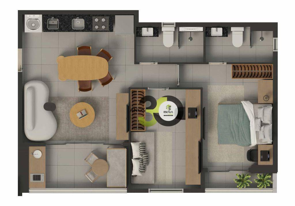 Apartamento à venda com 2 quartos, 58m² - Foto 50