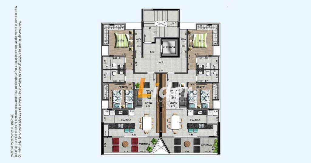 Apartamento à venda com 2 quartos, 72m² - Foto 9