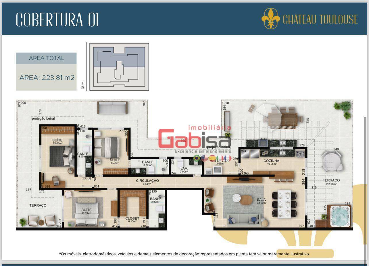 Apartamento à venda com 2 quartos, 108m² - Foto 7