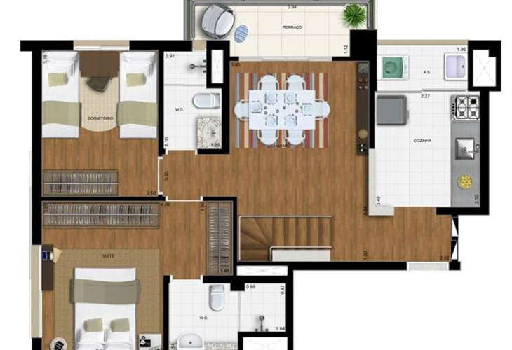 Apartamento à venda com 2 quartos, 67m² - Foto 9