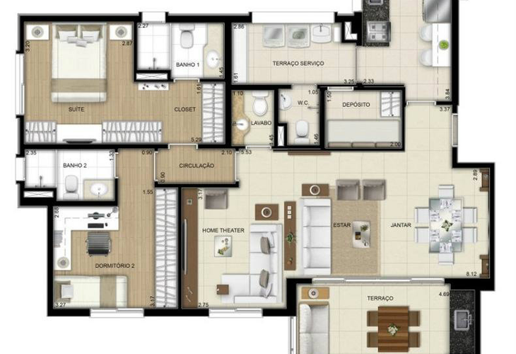 Apartamento à venda com 2 quartos, 109m² - Foto 8