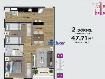 Apartamento à venda com 2 quartos, 47m² - Foto 4