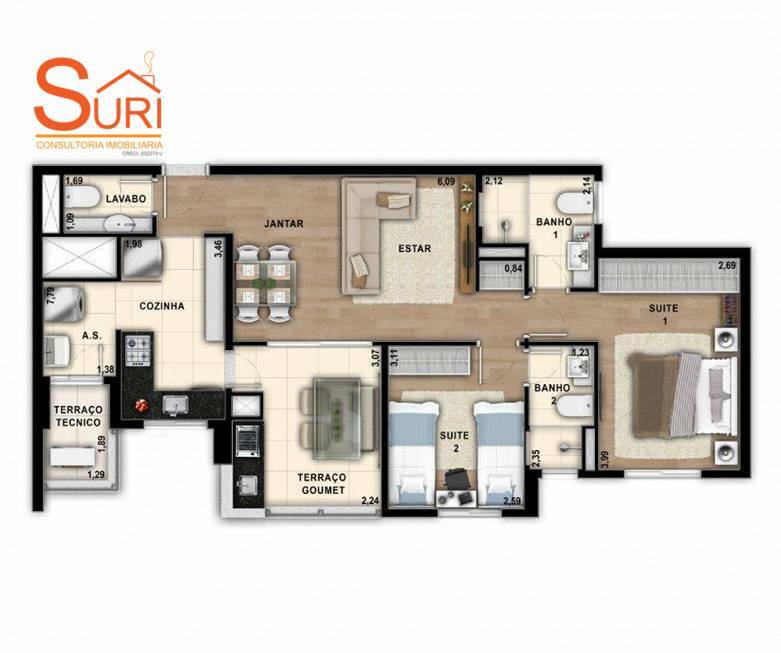 Apartamento à venda com 2 quartos, 78m² - Foto 16