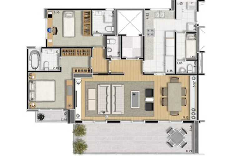 Apartamento à venda com 2 quartos, 205m² - Foto 11