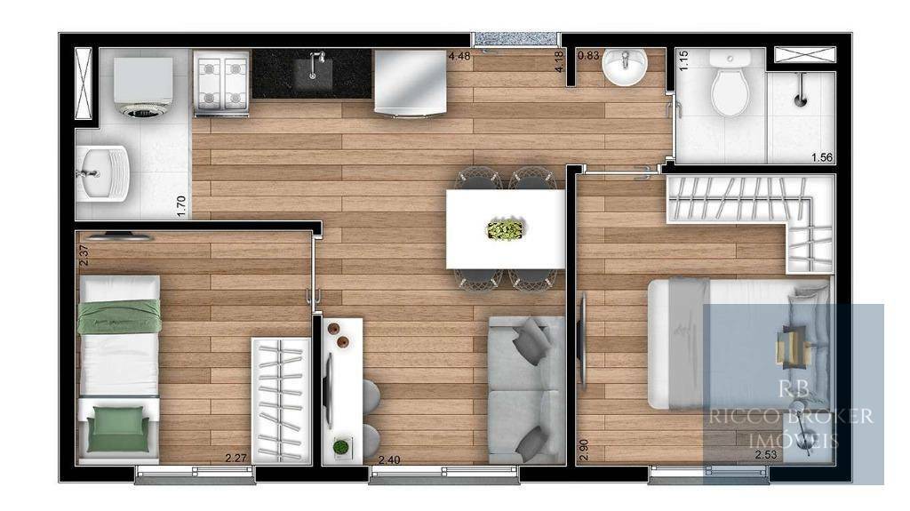 Apartamento à venda com 2 quartos, 38m² - Foto 11