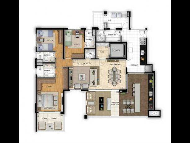 Apartamento à venda com 3 quartos, 163m² - Foto 2