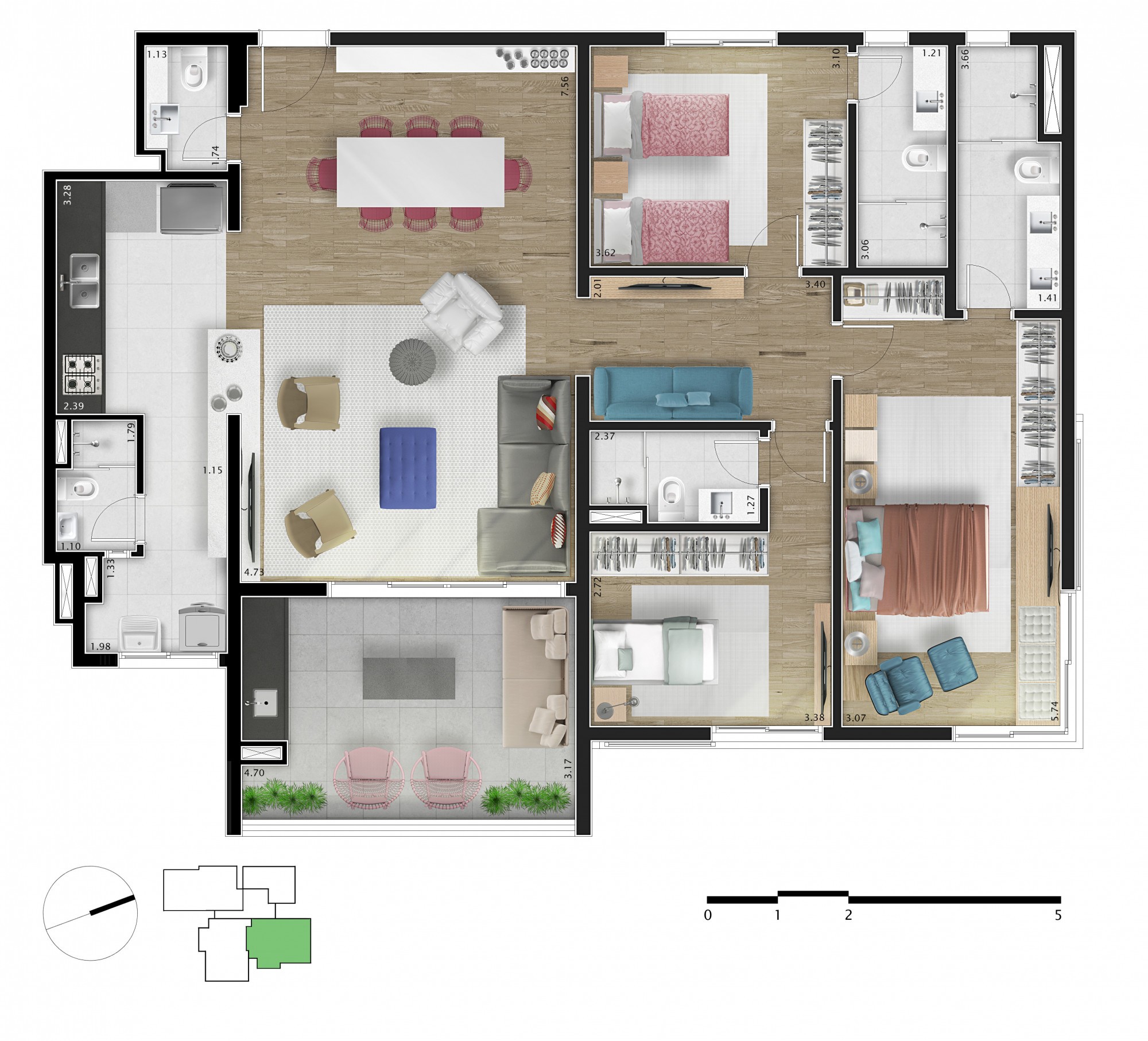 Apartamento à venda com 3 quartos, 150m² - Foto 8