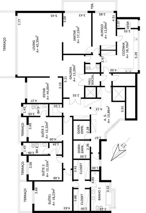 Apartamento à venda com 4 quartos, 367m² - Foto 2