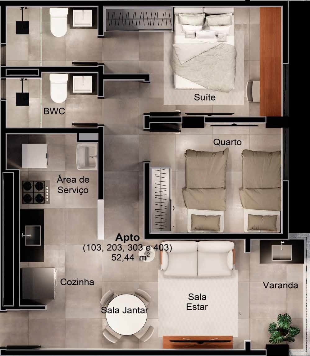 Apartamento à venda com 3 quartos, 66m² - Foto 14