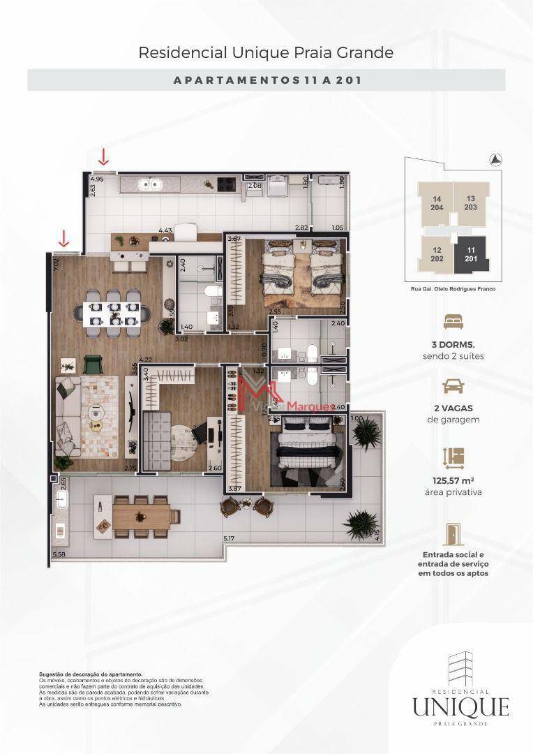 Apartamento à venda com 3 quartos, 125m² - Foto 1