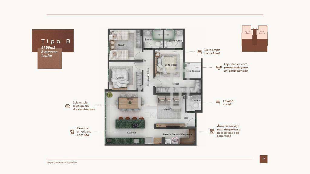 Apartamento à venda com 3 quartos, 97m² - Foto 13