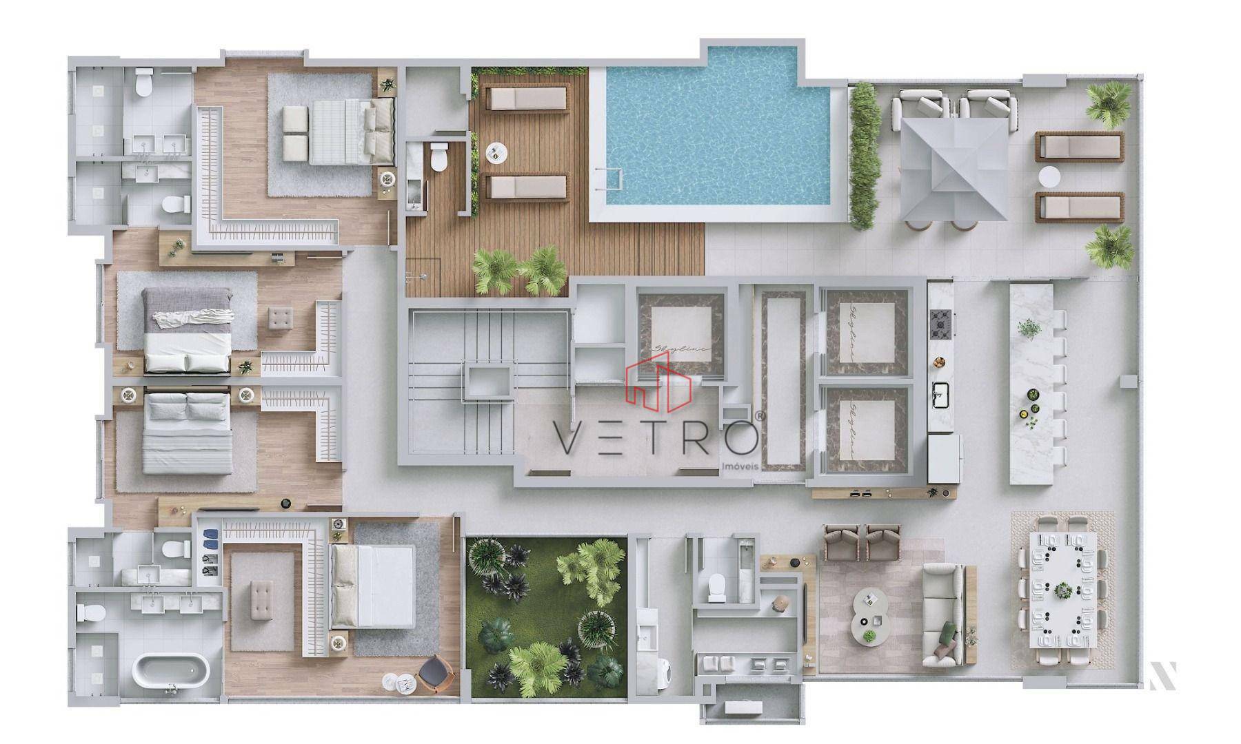 Apartamento à venda com 4 quartos, 223m² - Foto 103