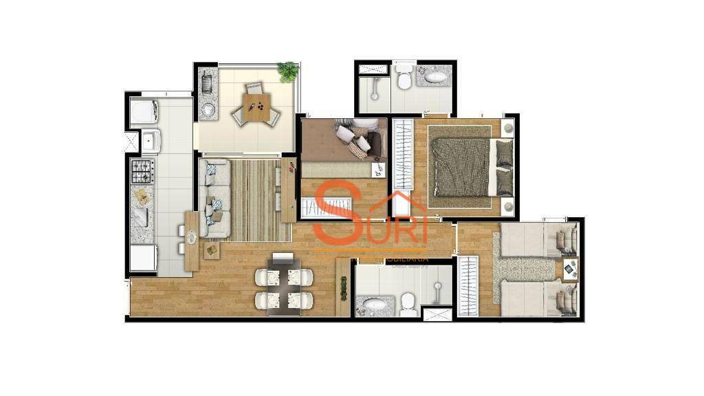 Apartamento à venda com 3 quartos, 65m² - Foto 17