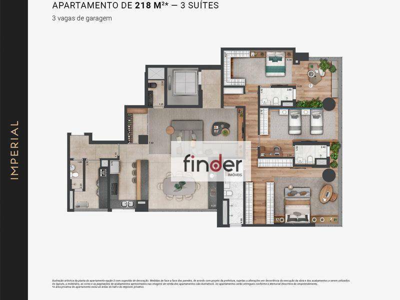 Apartamento à venda com 3 quartos, 218m² - Foto 19