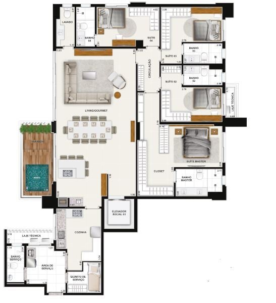 Apartamento, 4 quartos, 197 m² - Foto 48