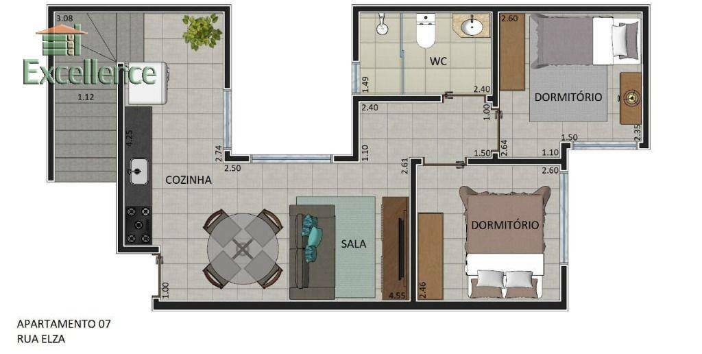 Cobertura à venda com 2 quartos, 115m² - Foto 1