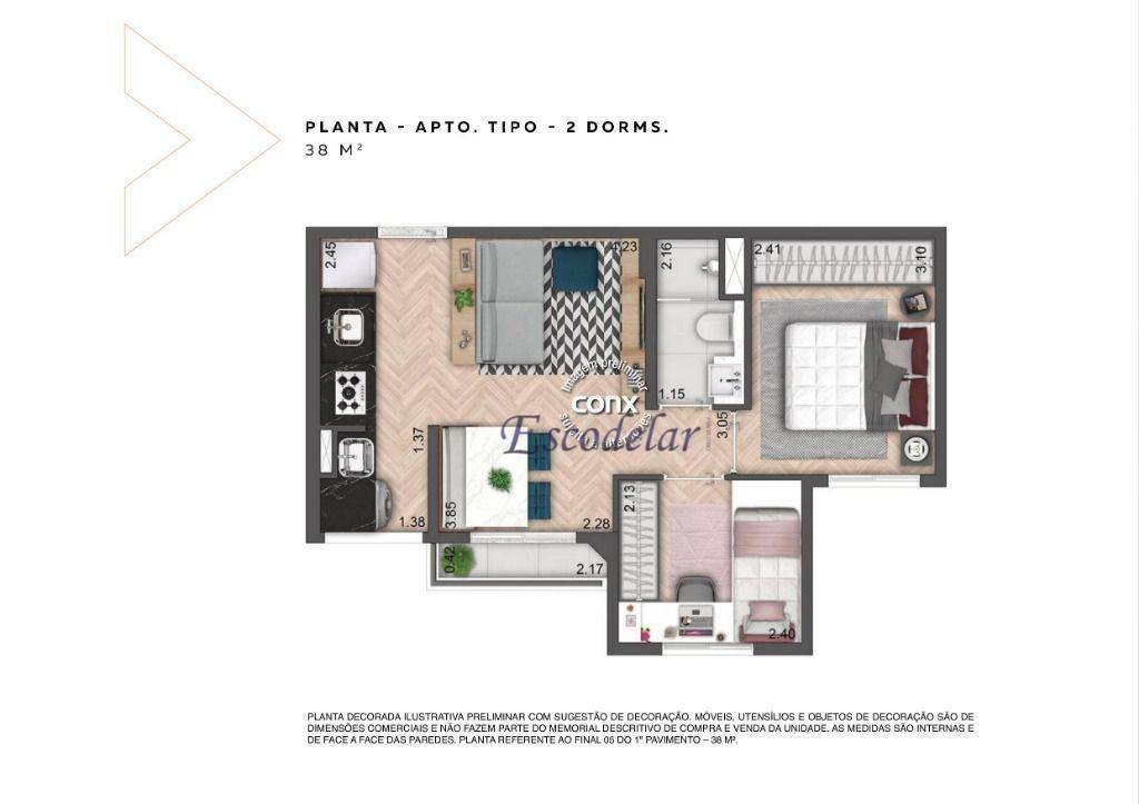 Apartamento à venda com 2 quartos, 38m² - Foto 23