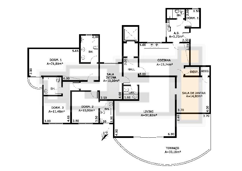 Apartamento à venda com 3 quartos, 190m² - Foto 4