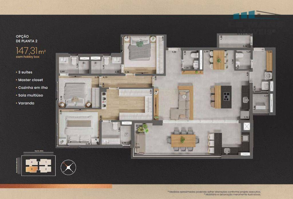 Apartamento à venda com 3 quartos, 147m² - Foto 22