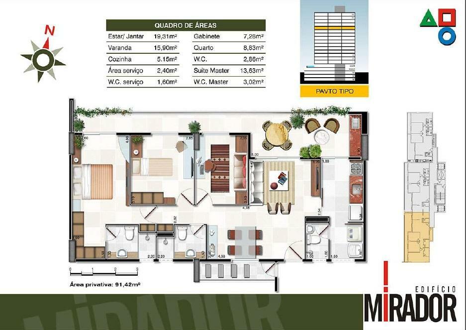 Apartamento à venda com 3 quartos, 92m² - Foto 4