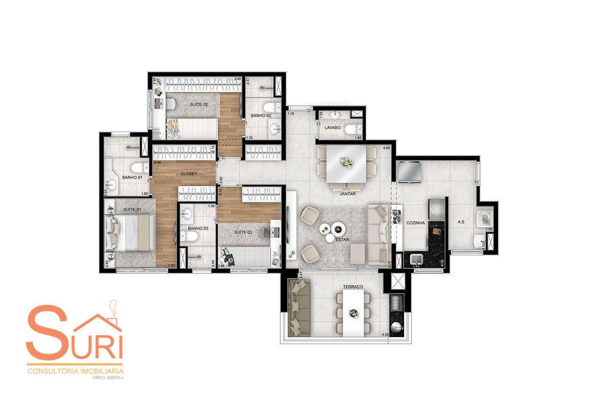 Apartamento à venda com 3 quartos, 103m² - Foto 42