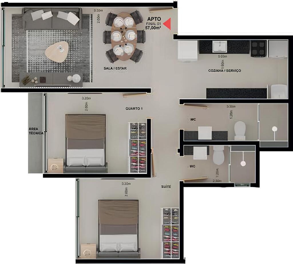 Apartamento à venda com 3 quartos, 7151m² - Foto 19