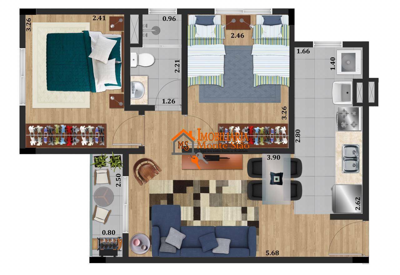 Apartamento à venda com 2 quartos, 46m² - Foto 12