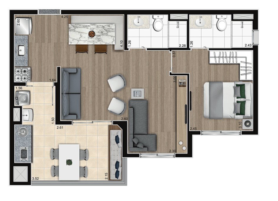 Apartamento à venda com 2 quartos, 5633m² - Foto 29