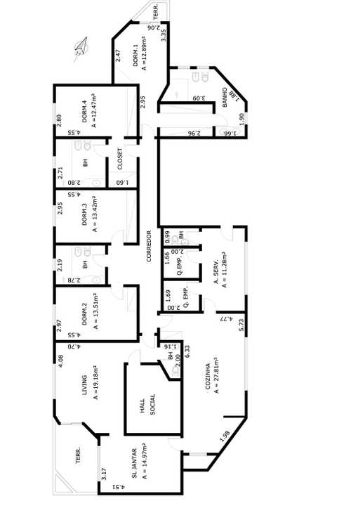 Apartamento à venda com 4 quartos, 240m² - Foto 2