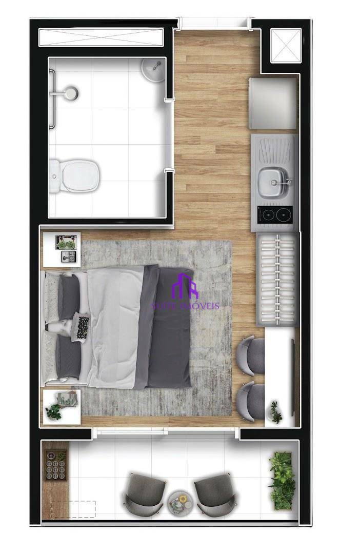 Kitnet e Studio à venda com 1 quarto, 20m² - Foto 12