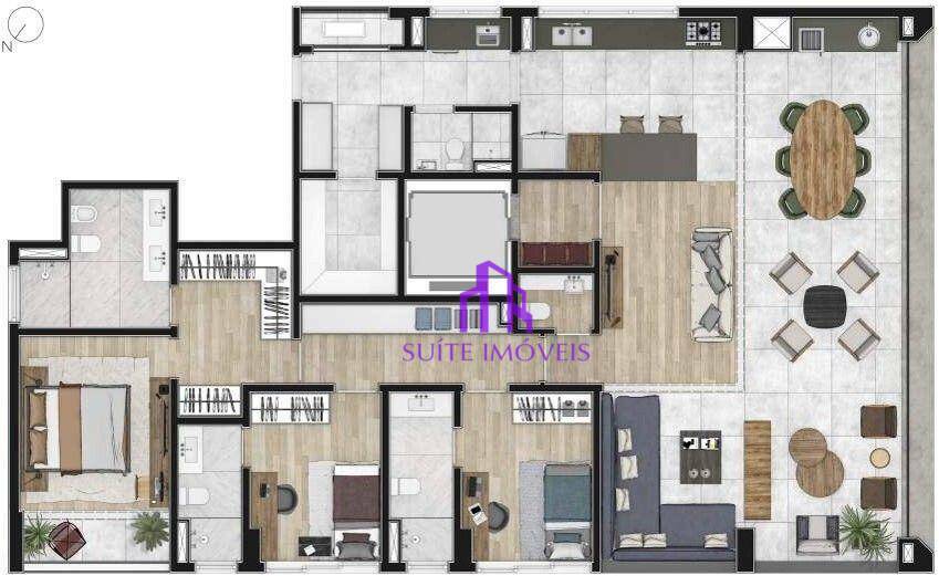 Apartamento à venda com 3 quartos, 194m² - Foto 30