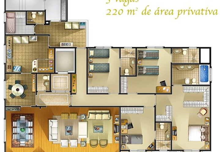 Apartamento à venda com 4 quartos, 220m² - Foto 4