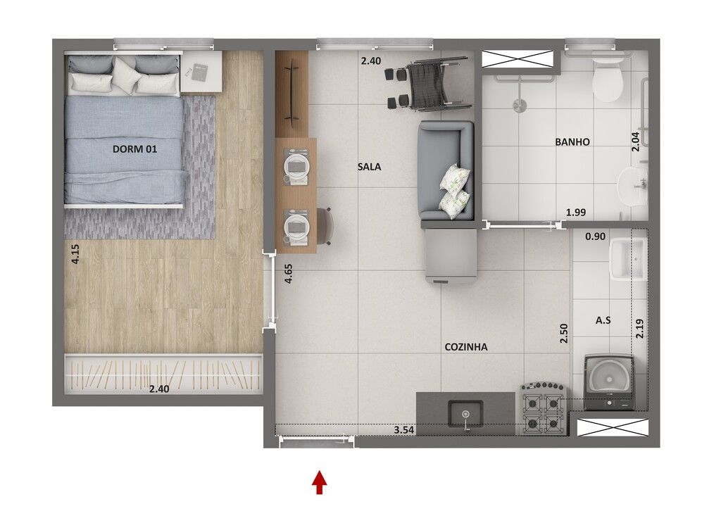 Apartamento à venda com 2 quartos, 34m² - Foto 28