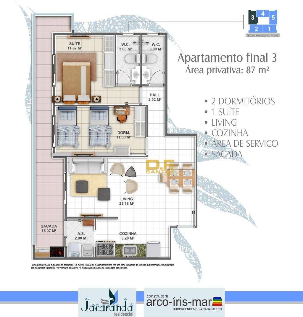 Apartamento à venda com 2 quartos, 87m² - Foto 14