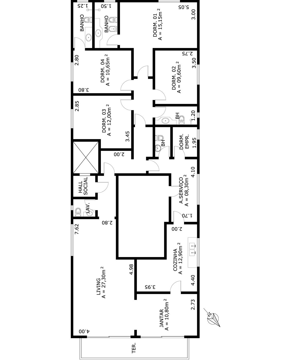 Apartamento à venda com 4 quartos, 220m² - Foto 8