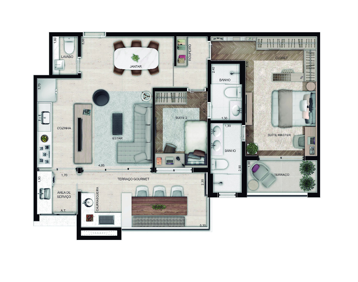 Apartamento à venda com 2 quartos, 92m² - Foto 17