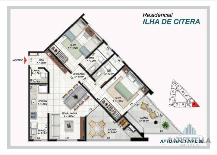 Apartamento à venda com 2 quartos, 64m² - Foto 7