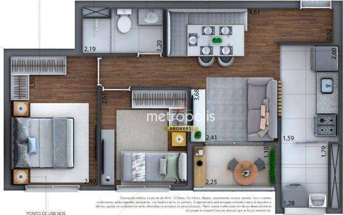 Apartamento à venda com 3 quartos, 58m² - Foto 6