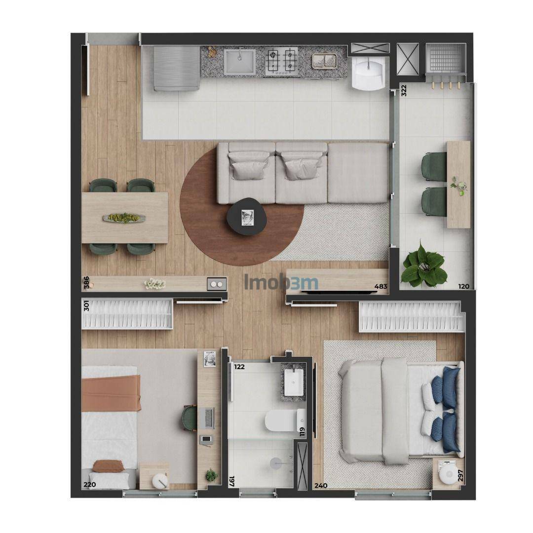 Apartamento à venda com 2 quartos, 35m² - Foto 6