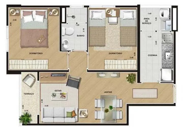 Apartamento à venda com 2 quartos, 46m² - Foto 16